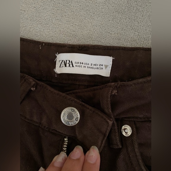 Zara Split Jeans Chocolate - Picture 3 of 3